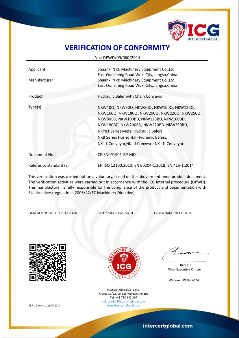 Nickbaler Certificate 6